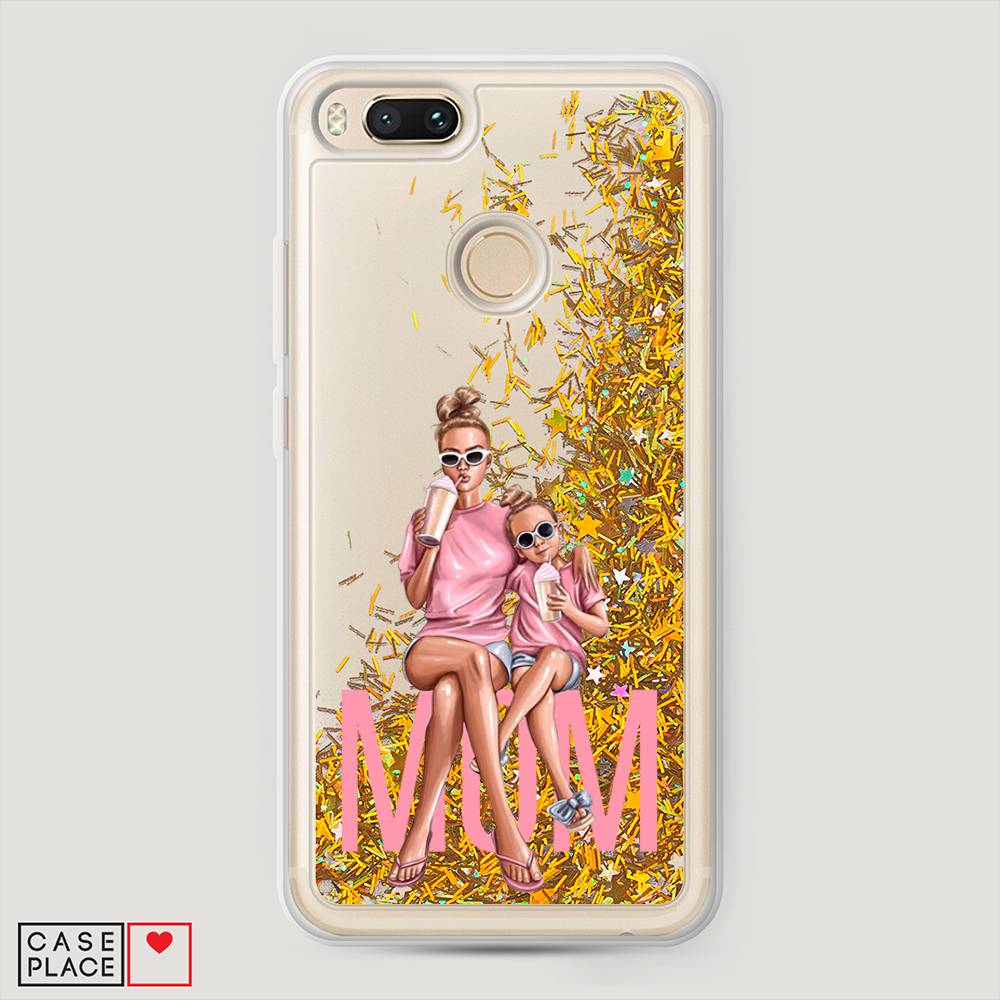

Жидкий чехол с блестками "Lovely mom" на Xiaomi Mi 5X, 32390-1