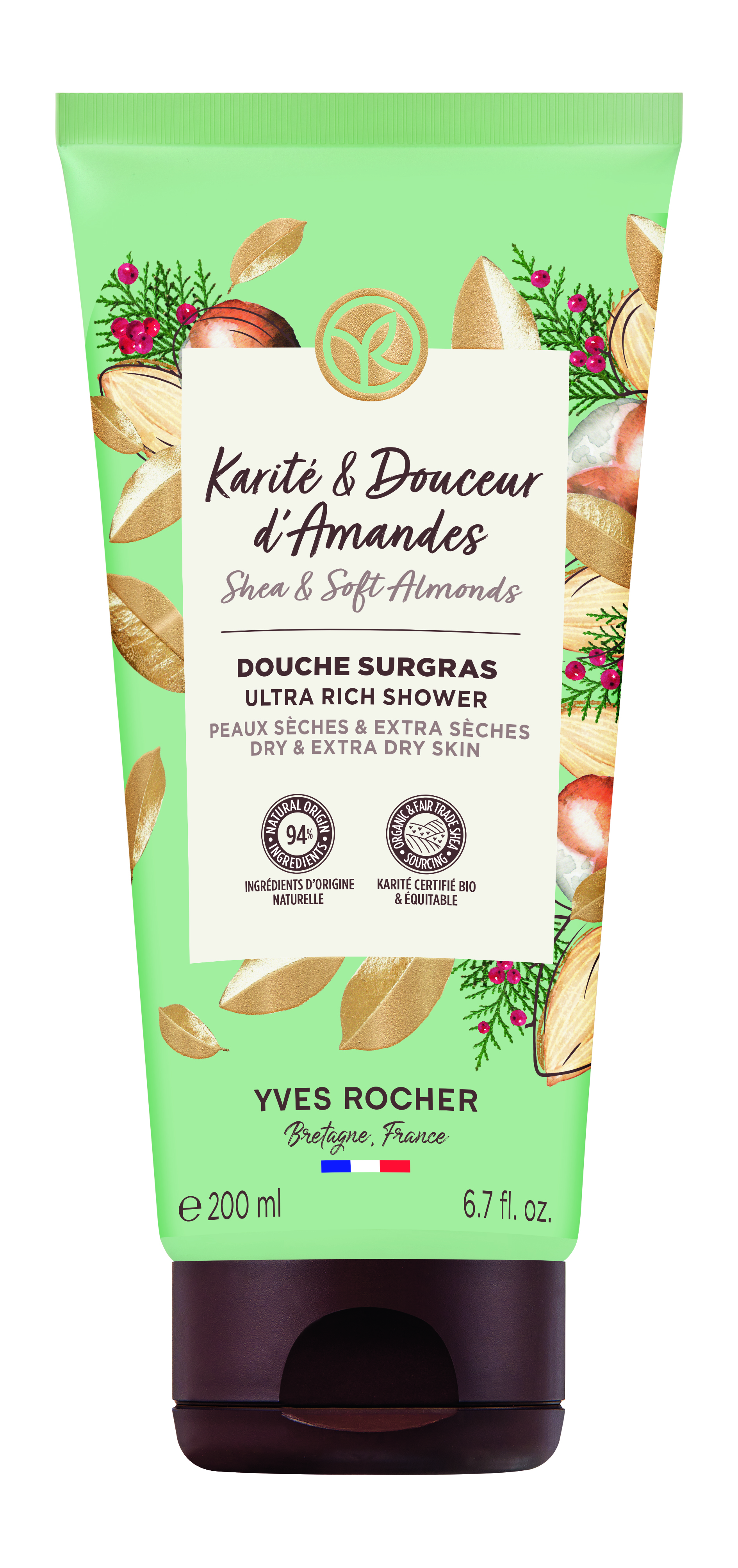 

Бальзам для тела Yves Rocher Смываемый для сухой и очень сухой кожи 150 мл, Бальзам для тела