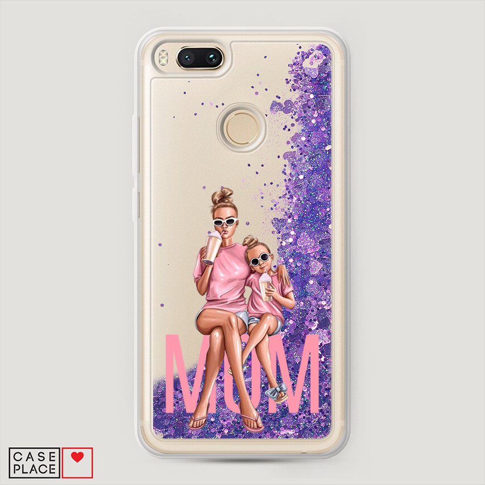 

Жидкий чехол с блестками "Lovely mom" на Xiaomi Mi A1, 32692-1