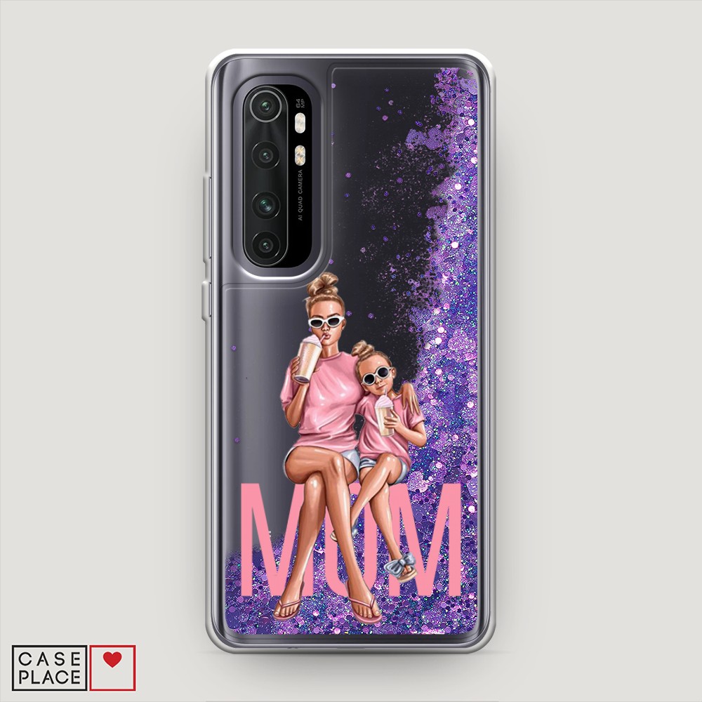 

Жидкий чехол с блестками "Lovely mom" на Xiaomi Mi Note 10 lite, 38492-1
