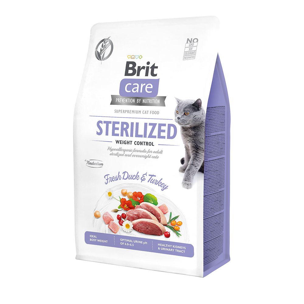 фото Сухой корм для кошек brit sterilized weight control, домашняя птица, 2.01кг