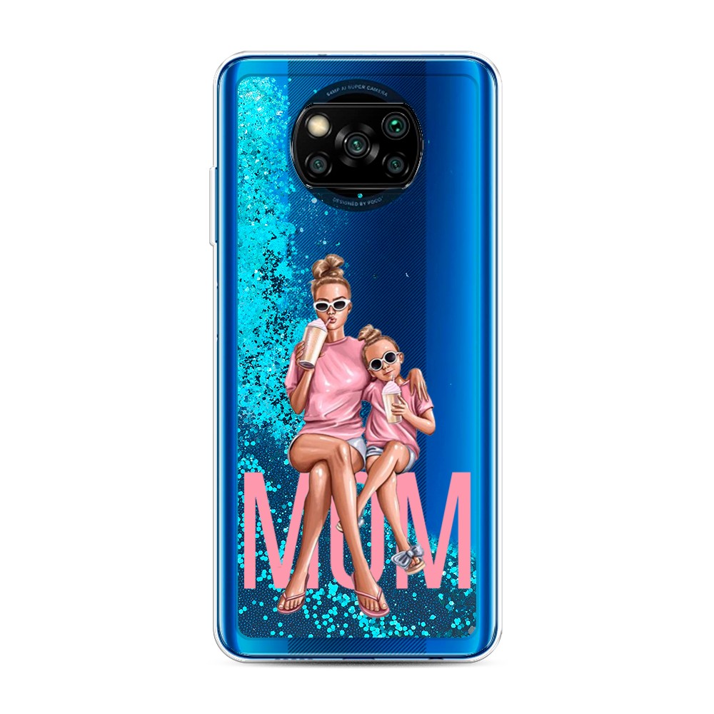 

Жидкий чехол с блестками "Lovely mom" на Xiaomi Poco X3 NFC, 39293-1