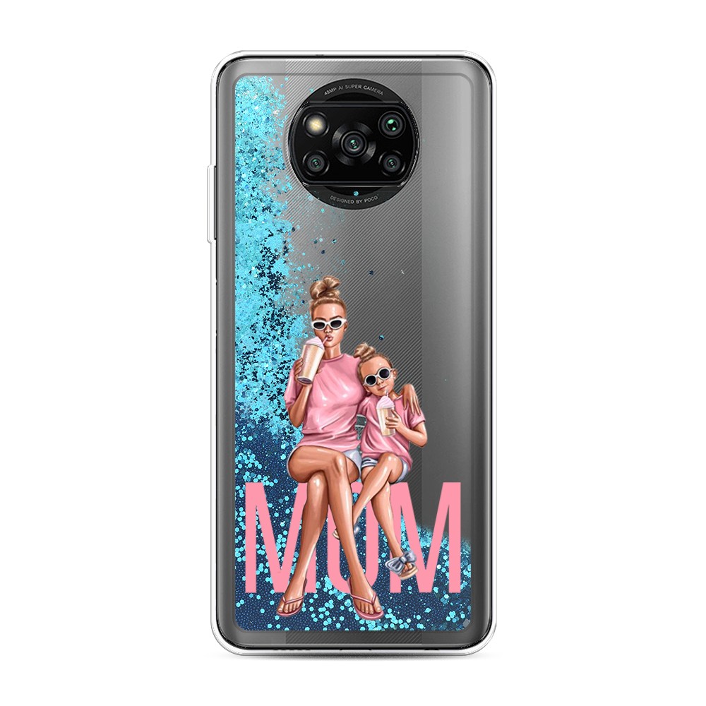

Жидкий чехол с блестками "Lovely mom" на Xiaomi Poco X3 Pro, 310693-1