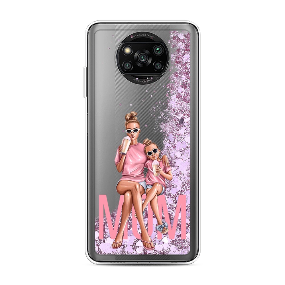 

Жидкий чехол с блестками "Lovely mom" на Xiaomi Poco X3 Pro, 310694-1