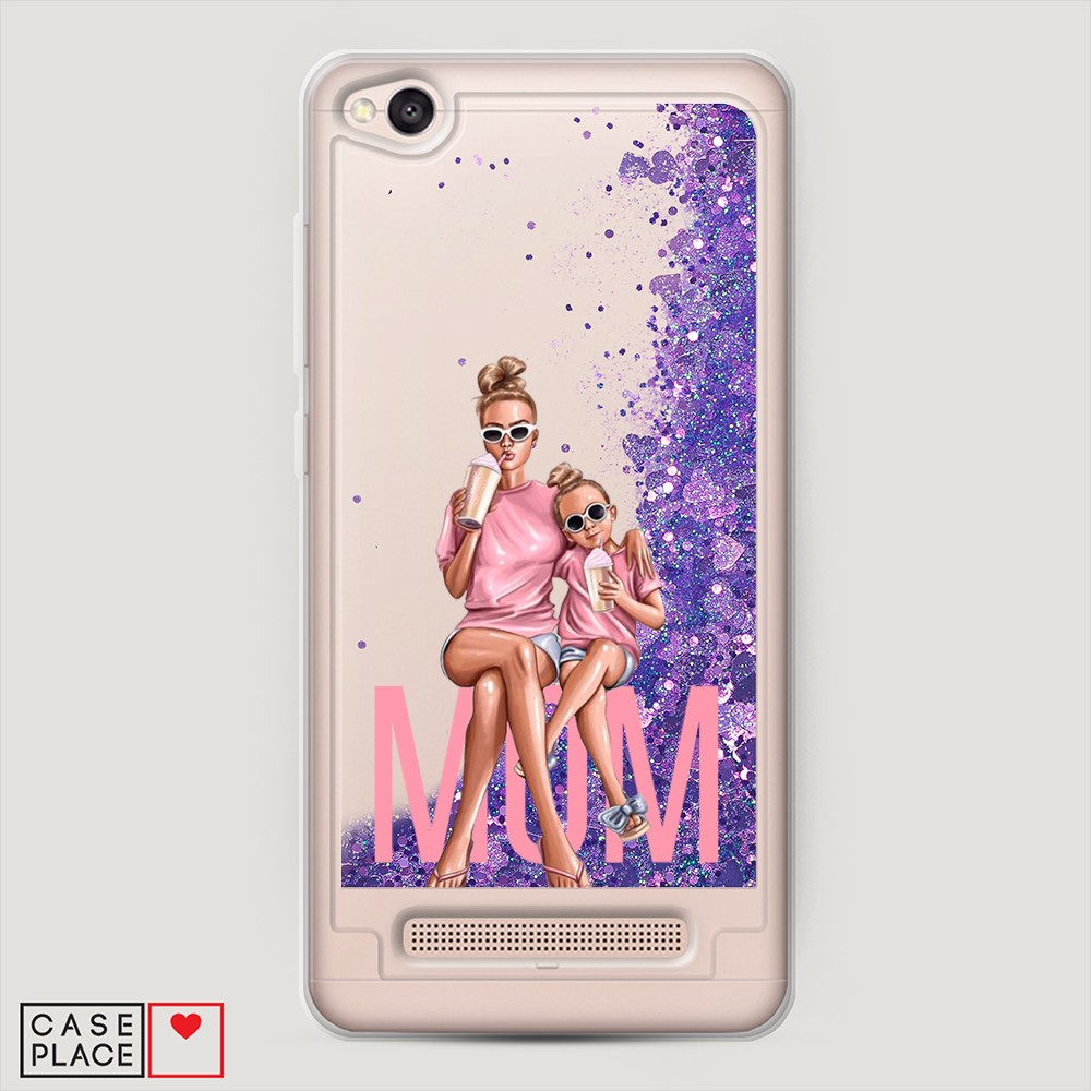 

Жидкий чехол с блестками "Lovely mom" на Xiaomi Redmi 4A