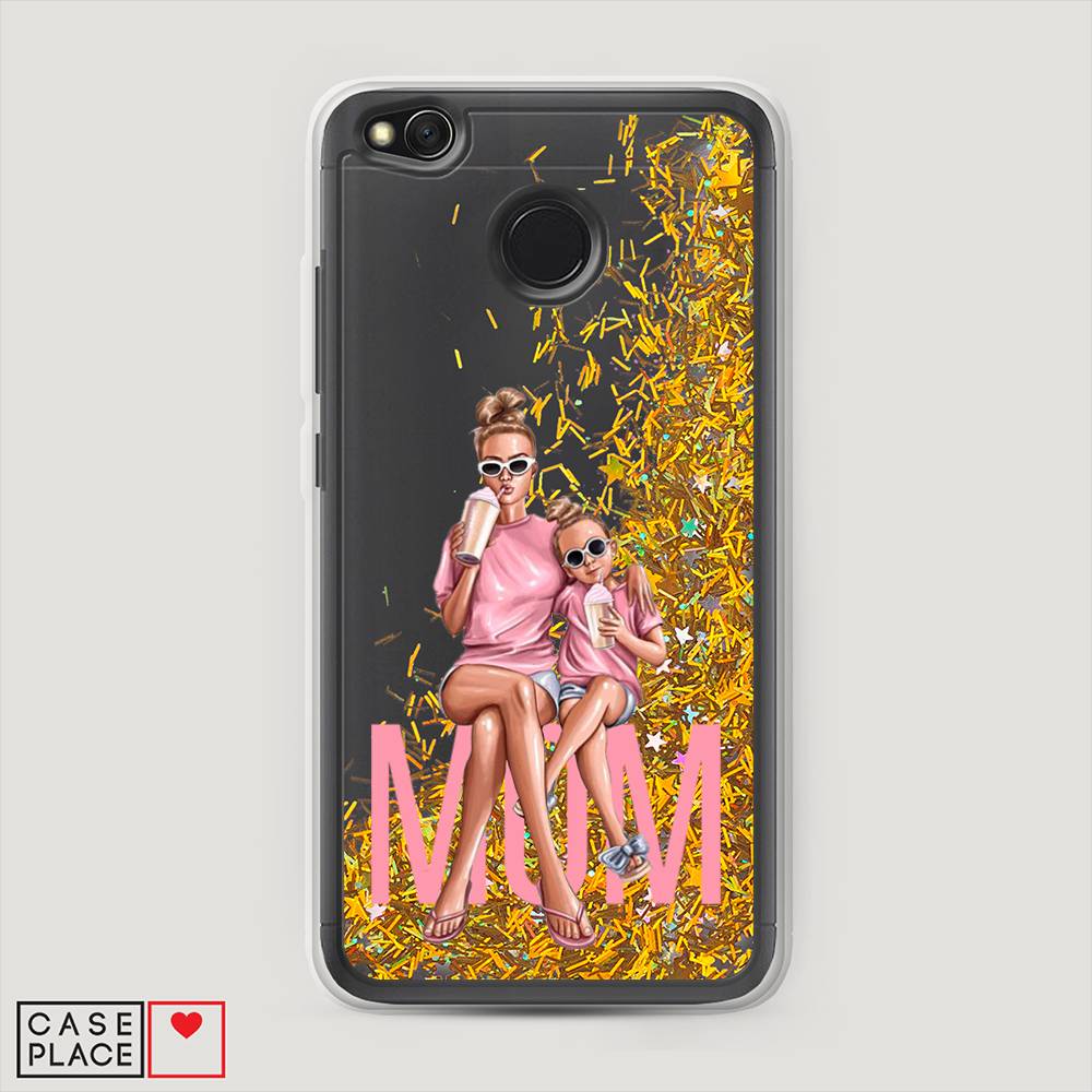 

Жидкий чехол с блестками "Lovely mom" на Xiaomi Redmi 4X, 31490-1
