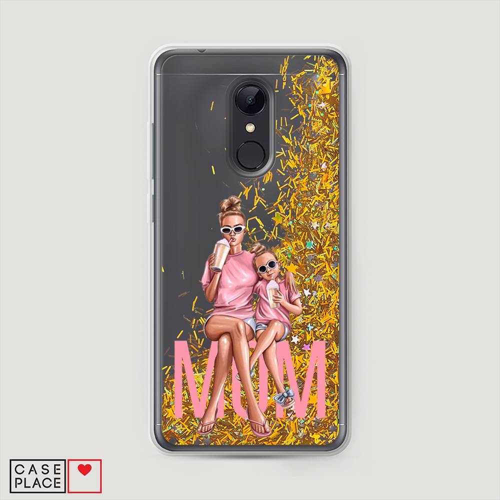 

Жидкий чехол с блестками "Lovely mom" на Xiaomi Redmi 5, 33090-1