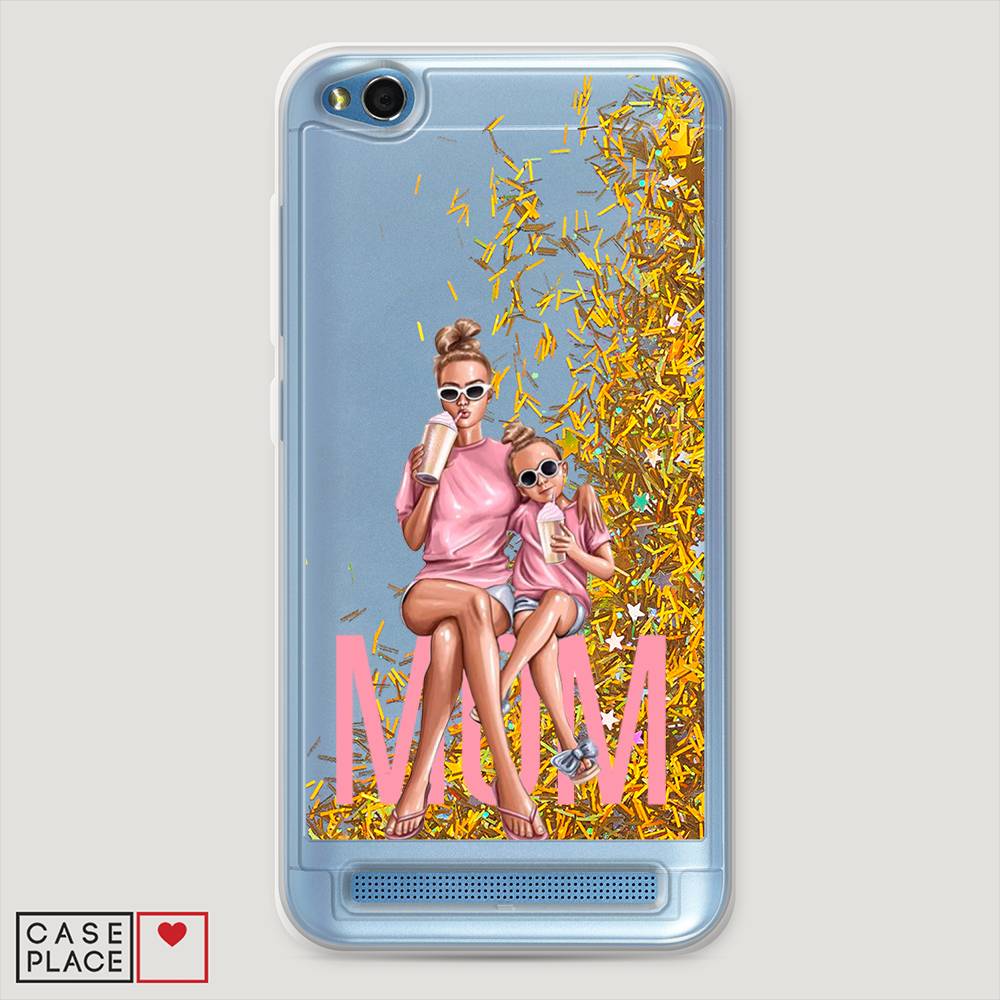 

Жидкий чехол с блестками "Lovely mom" на Xiaomi Redmi 5A, 32890-1