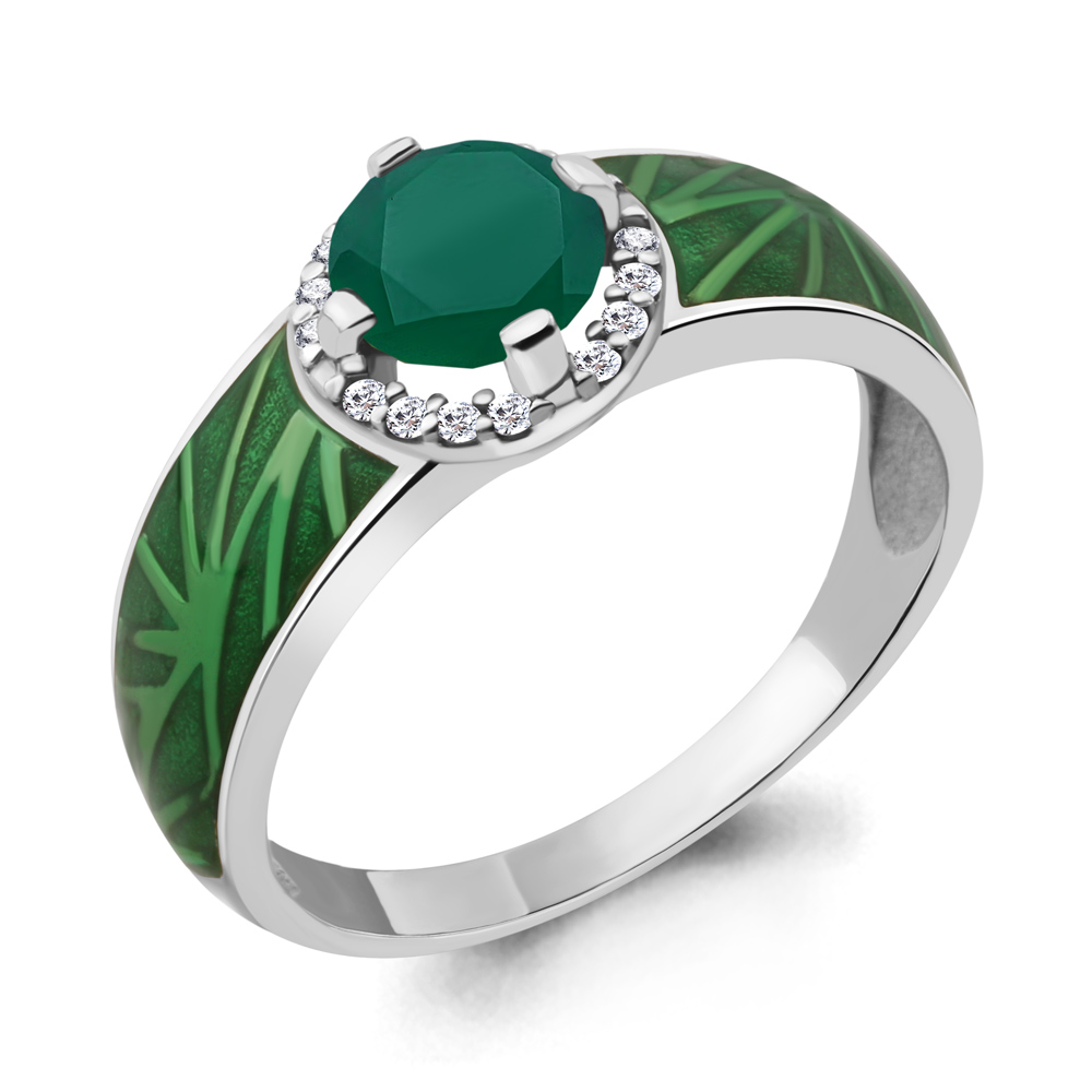 

Кольцо из серебра с агатом р.  Aquamarine 6565009А_925_р, 6565009А_925_р