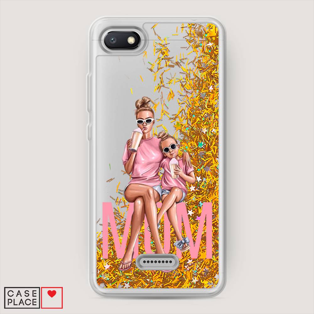 

Жидкий чехол с блестками "Lovely mom" на Xiaomi Redmi 6A, 34190-1