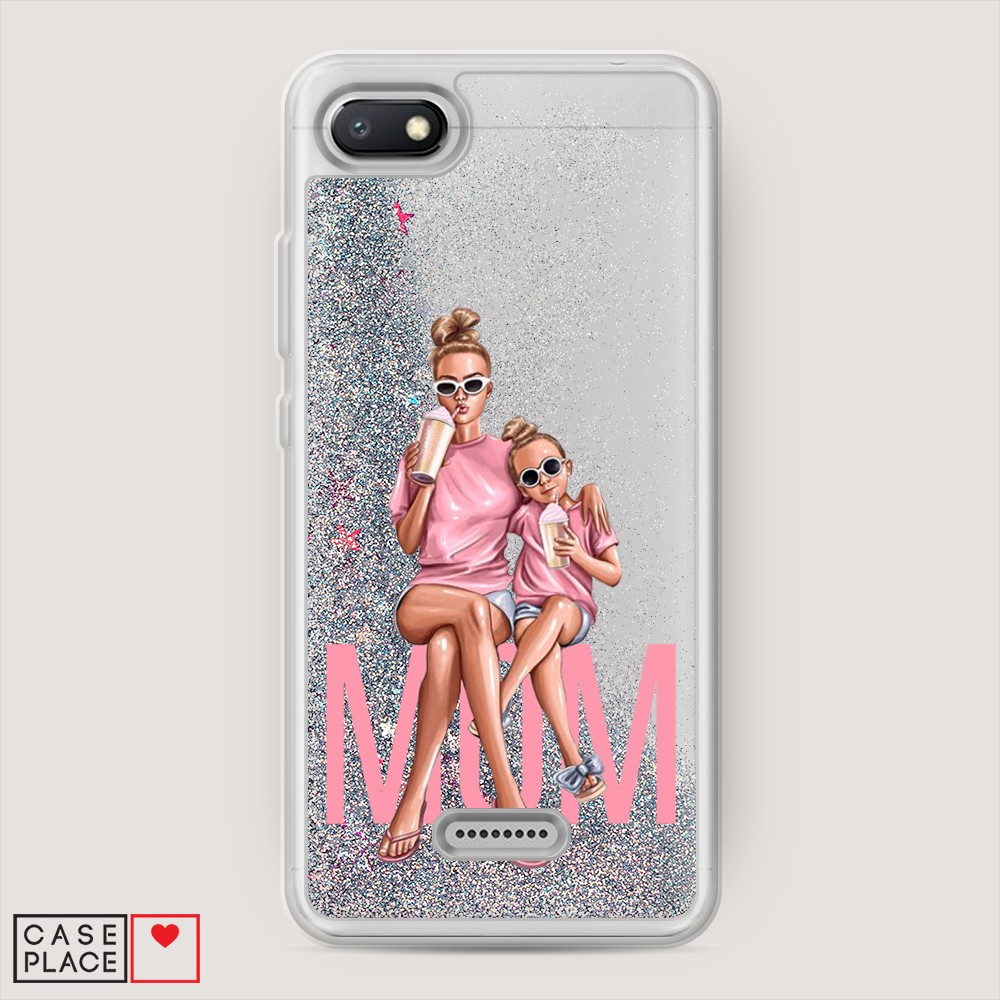 

Жидкий чехол с блестками "Lovely mom" на Xiaomi Redmi 6A, 34191-1
