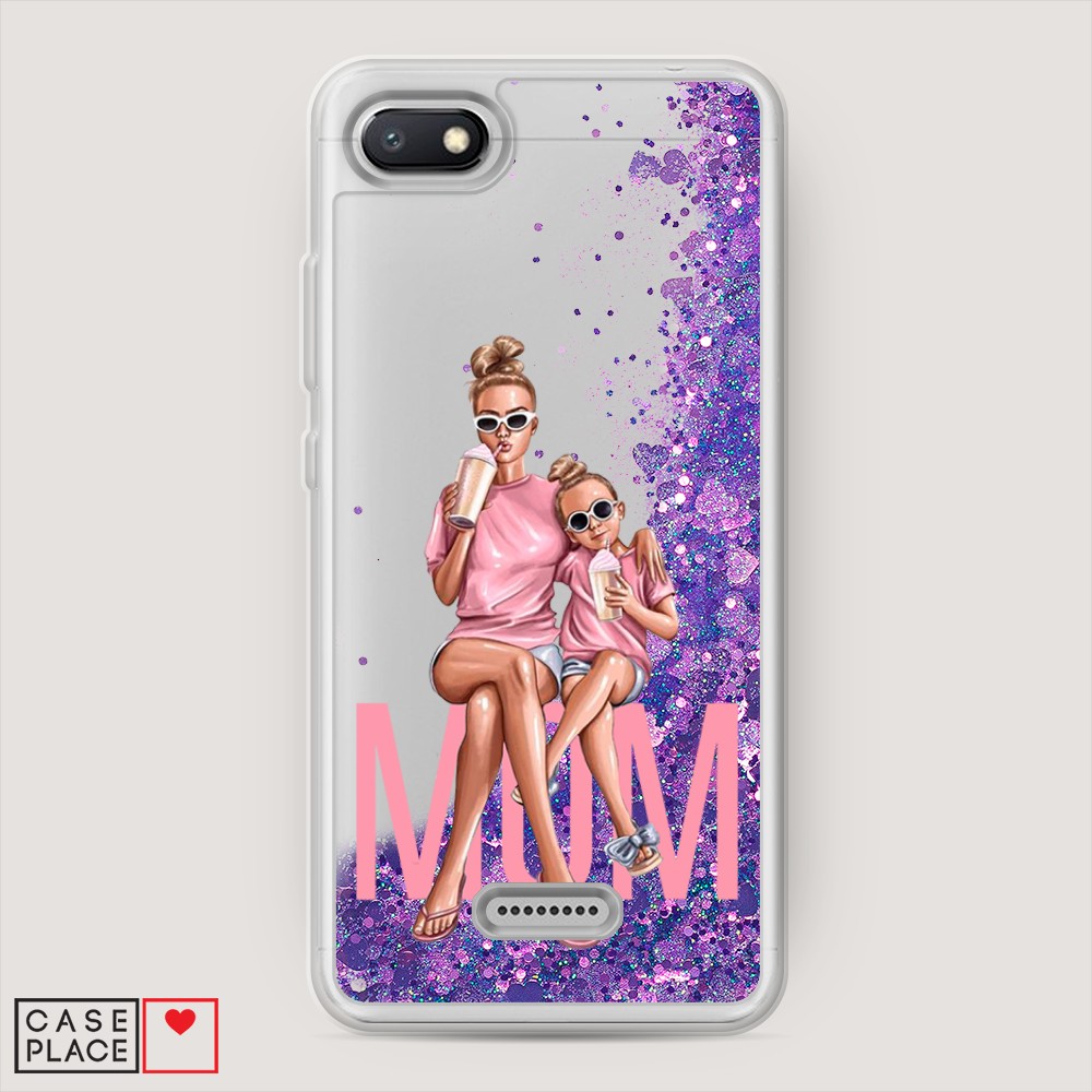 

Жидкий чехол с блестками "Lovely mom" на Xiaomi Redmi 6A, 34192-1