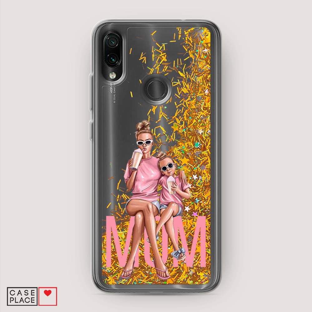 

Жидкий чехол с блестками "Lovely mom" на Xiaomi Redmi 7, 35090-1
