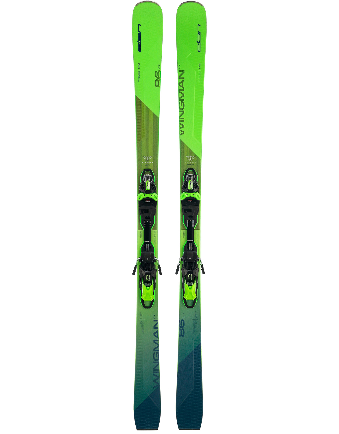 фото Горные лыжи с креплениями elan 2021-22 wingman 86 cti fusionx + emx 12 fusionx (см:178)