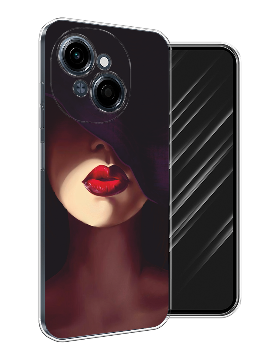 

Чехол Awog на Tecno Spark Go 1/Pop 9 "Красные губы", Черный;бежевый;красный, 309450-1