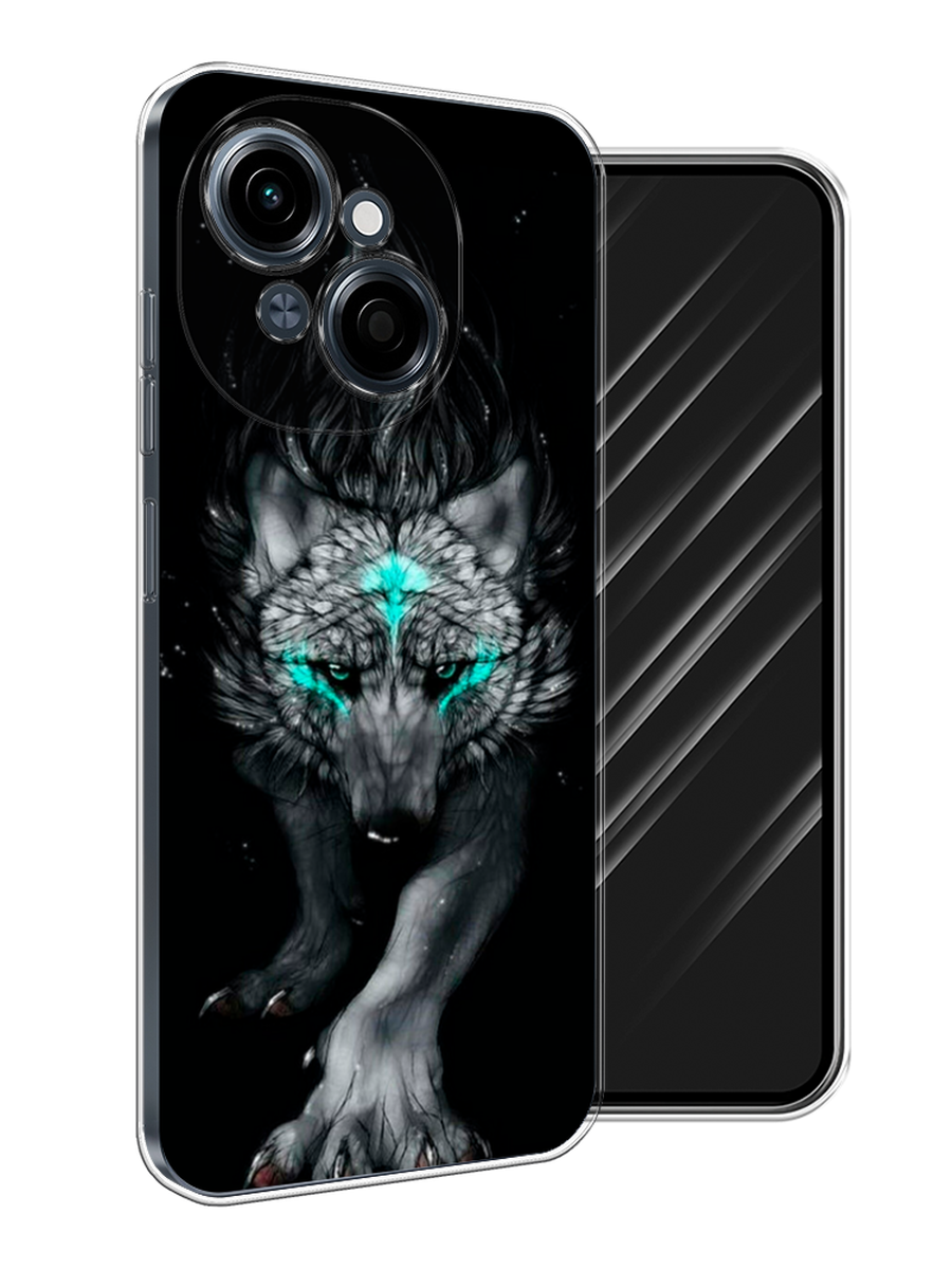 

Чехол Awog на Tecno Spark Go 1/Pop 9 "Волшебный волк", Черный;серый, 309450-1
