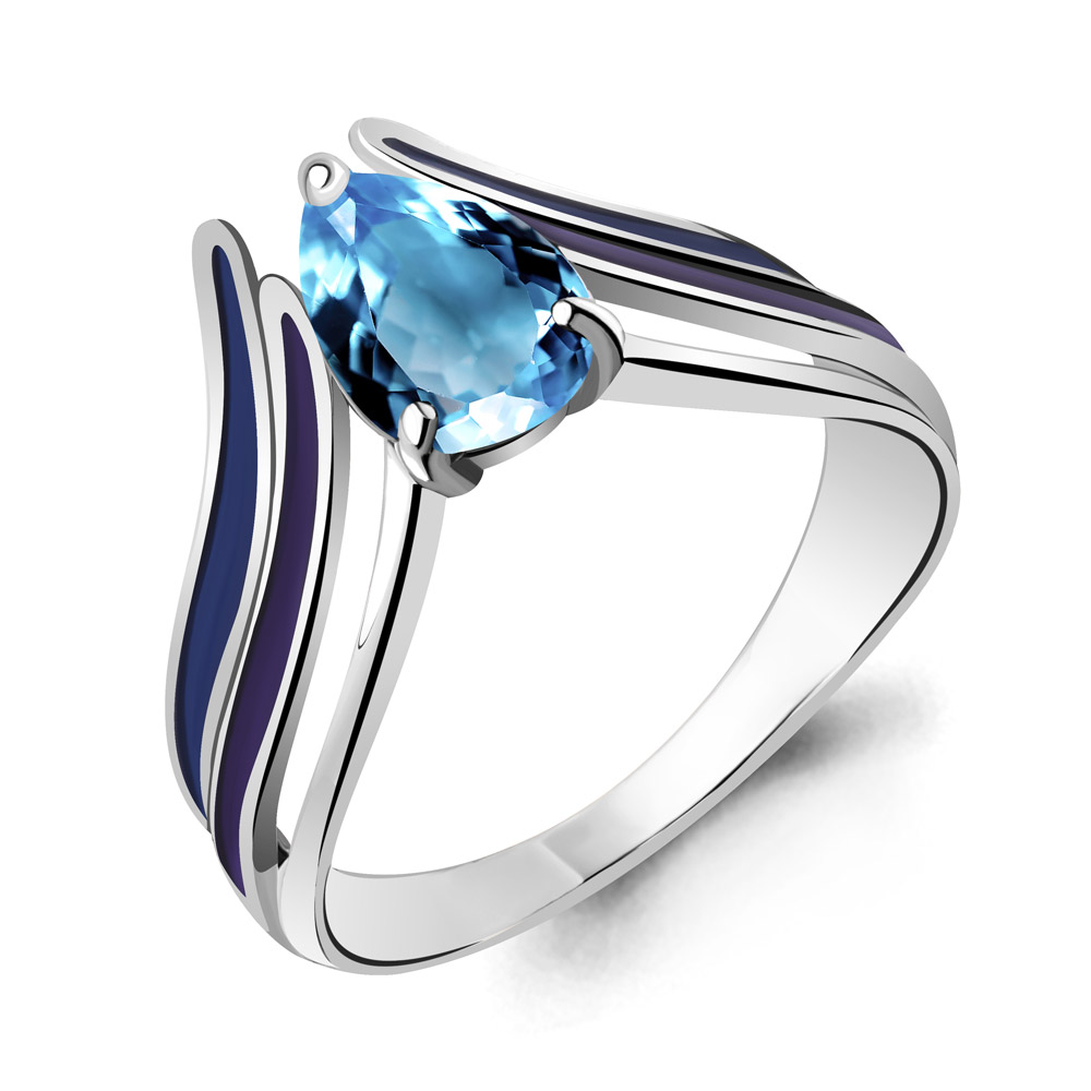 

Кольцо из серебра с топазом р.  Aquamarine 6565305_925_р, 6565305_925_р