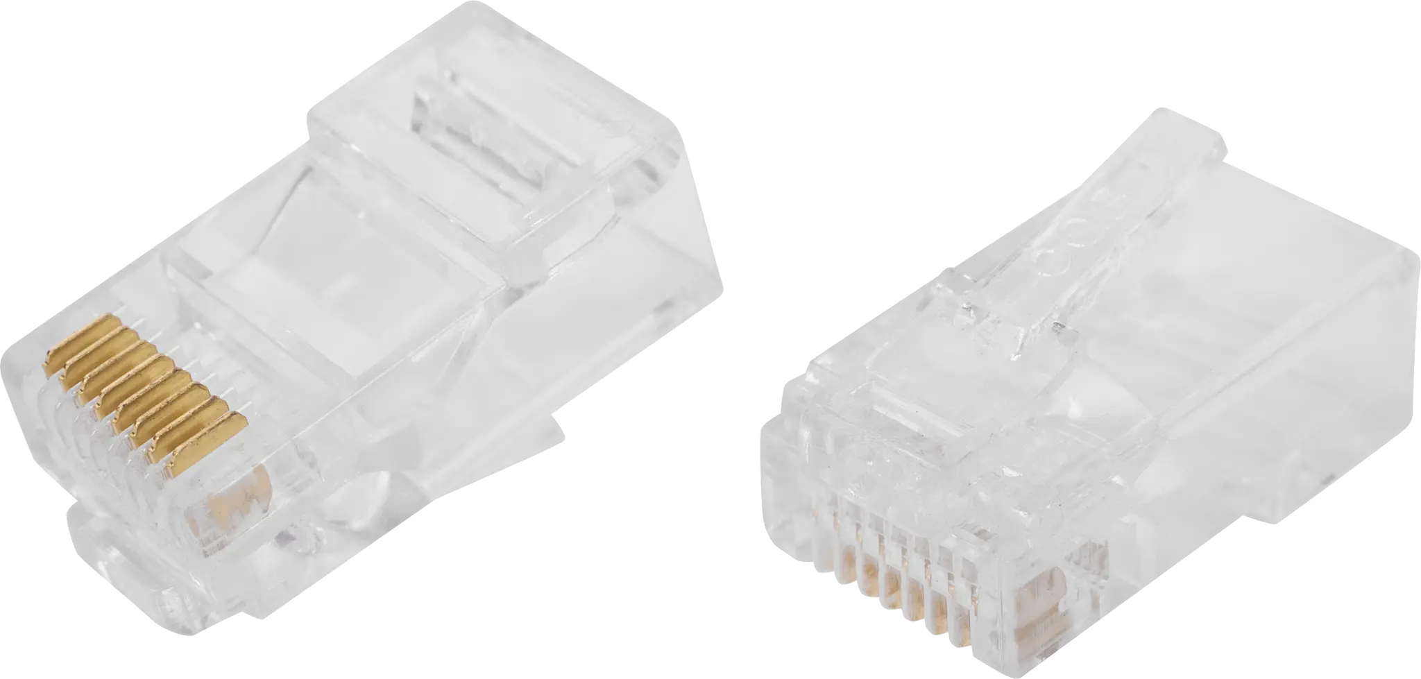 Коннектор RJ-45 8P8C 2 шт. цвет прозрачный