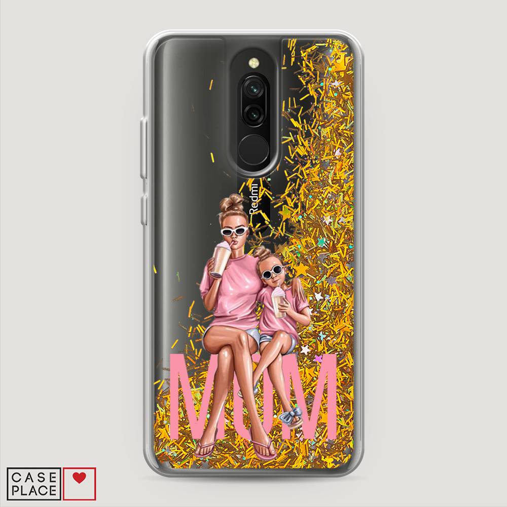 

Жидкий чехол с блестками "Lovely mom" на Xiaomi Redmi 8, 37190-1