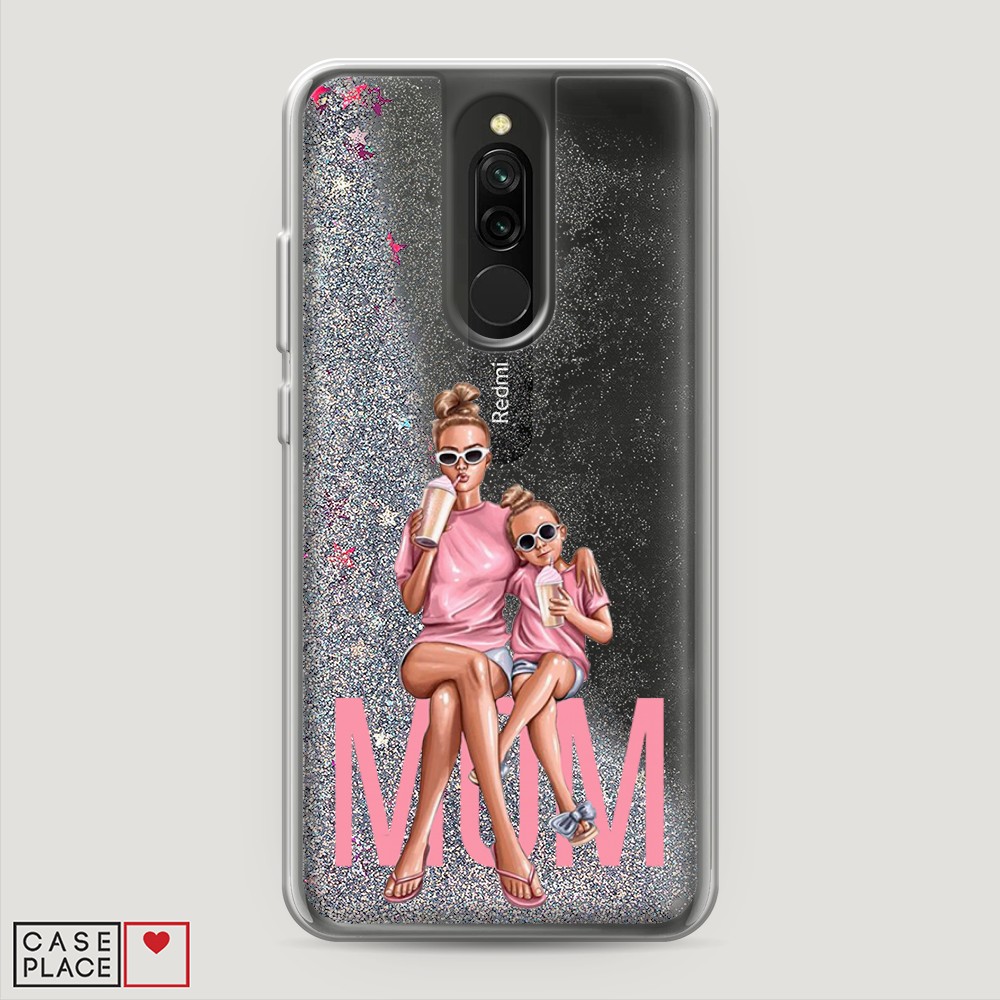 

Жидкий чехол с блестками "Lovely mom" на Xiaomi Redmi 8, 37191-1