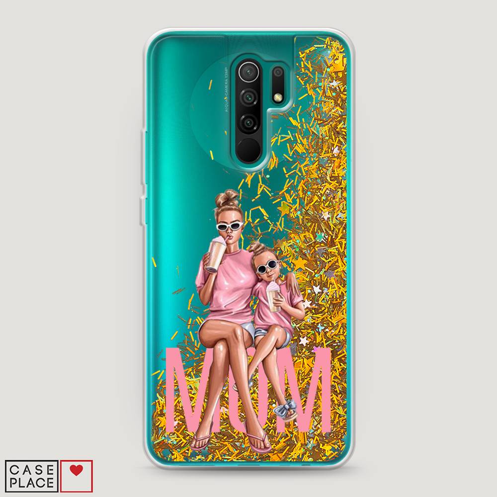 

Жидкий чехол с блестками "Lovely mom" на Xiaomi Redmi 9, 38390-1