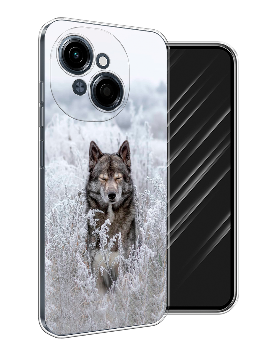 

Чехол Awog на Tecno Spark Go 1/Pop 9 "Волк в поле", Белый;черный, 309450-1