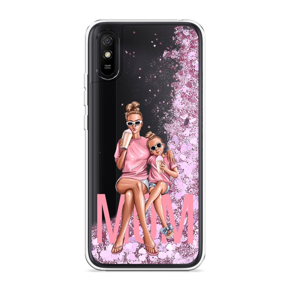 

Жидкий чехол с блестками "Lovely mom" на Xiaomi Redmi 9A, 38994-1