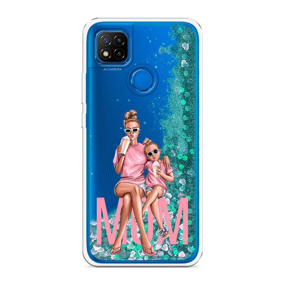 

Жидкий чехол с блестками "Lovely mom" на Xiaomi Redmi 9C