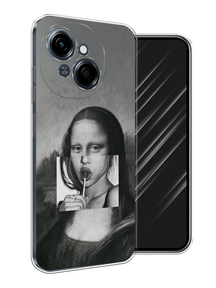 

Чехол Awog на Tecno Spark Go 1/Pop 9 "Mona Lisa sucking lollipop", Серый, 309450-1