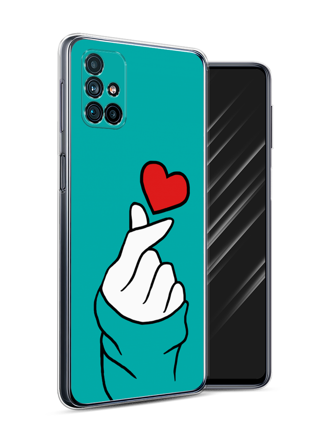 

Чехол Awog на Samsung Galaxy M31s / Самсунг M31s "Маленькое сердечко", Голубой;белый;красный, 2101450-7
