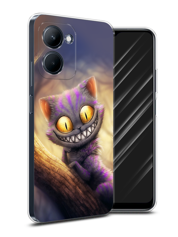 

Чехол Awog на Realme C33 "Cheshire Cat", Фиолетовый;желтый, 2511350-1