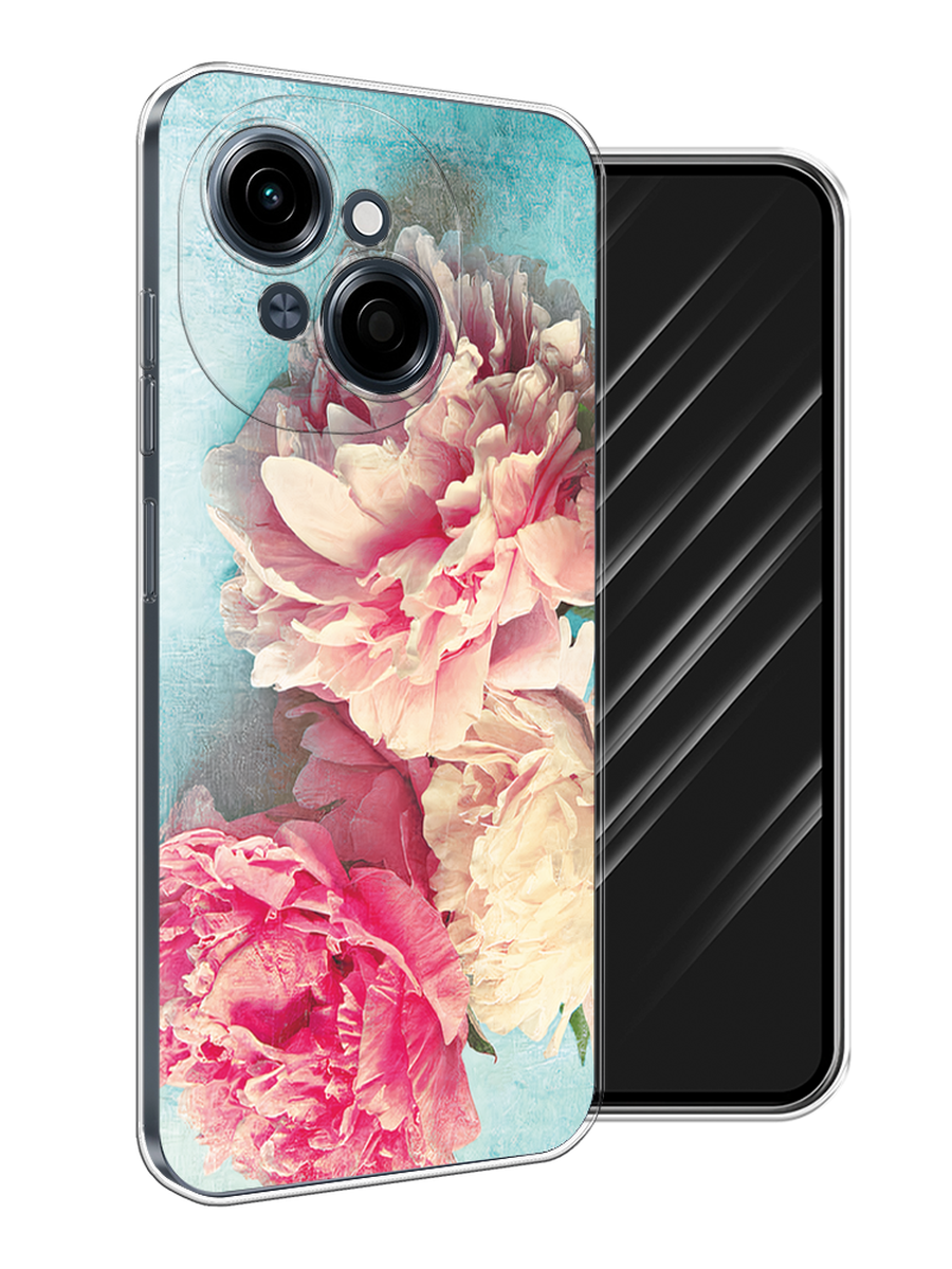 

Чехол Awog на Tecno Spark Go 1/Pop 9 "Пионы new", Бирюзовый, 309450-1