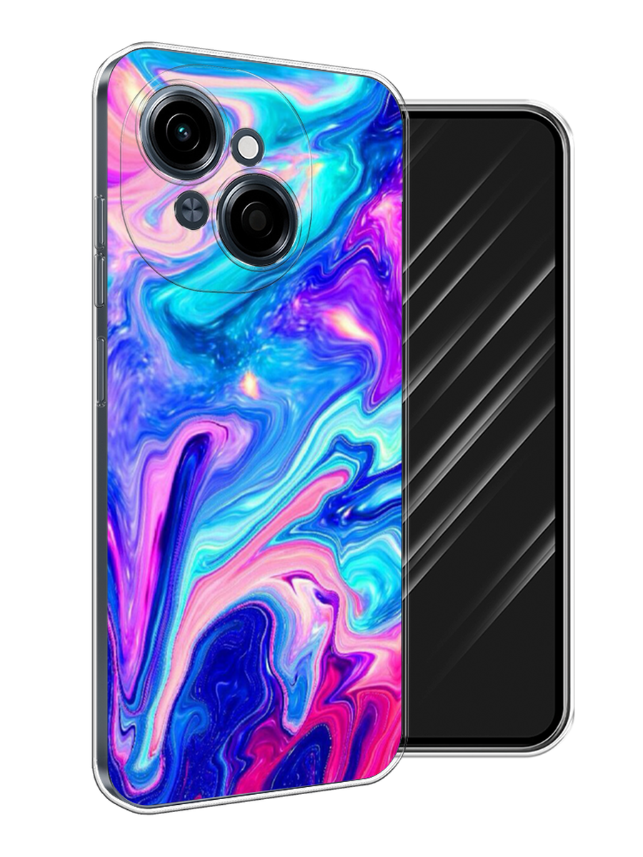 

Чехол Awog на Tecno Spark Go 1/Pop 9 "Потеки краски", Розовый, 309450-1