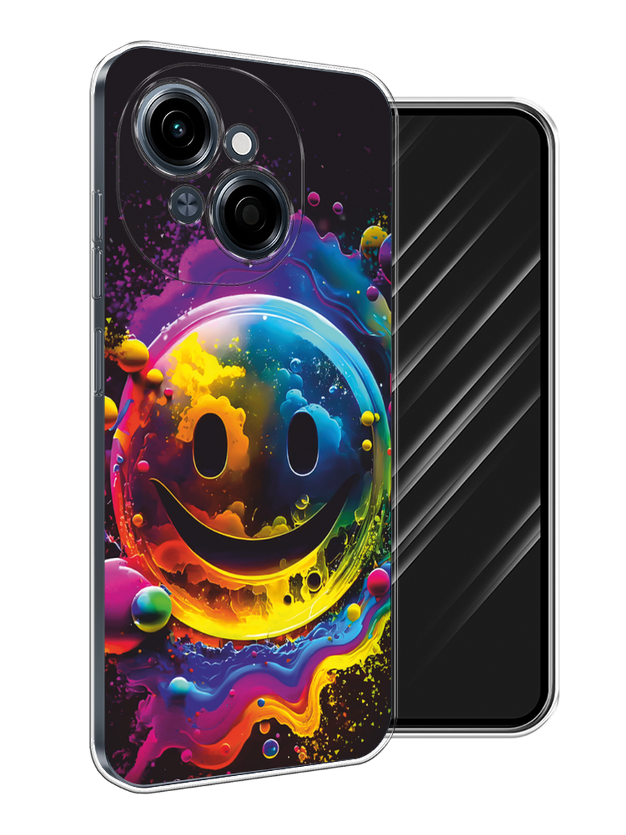 

Чехол Awog на Tecno Spark Go 1/Pop 9 "Кислотный смайл", Фиолетовый;желтый;синий, 309450-1