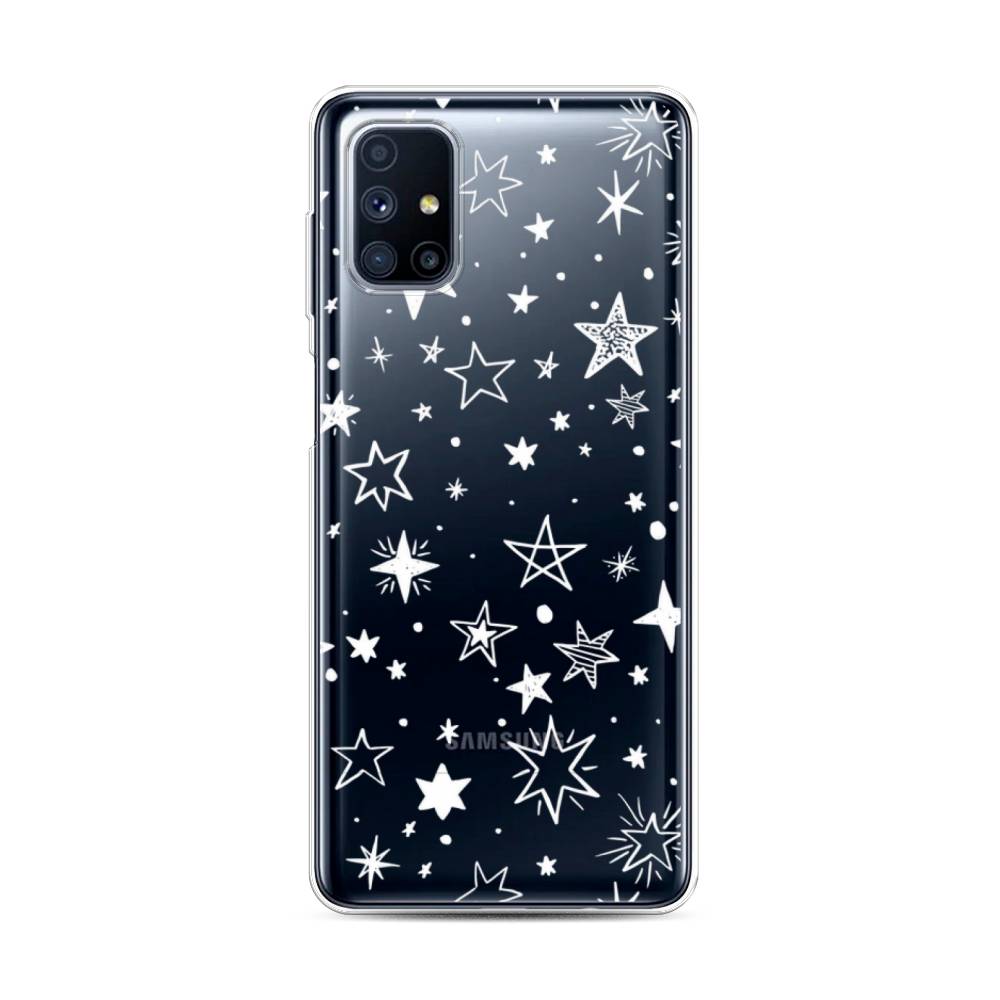 фото Чехол awog "звездочки графика белая" для samsung galaxy m31s