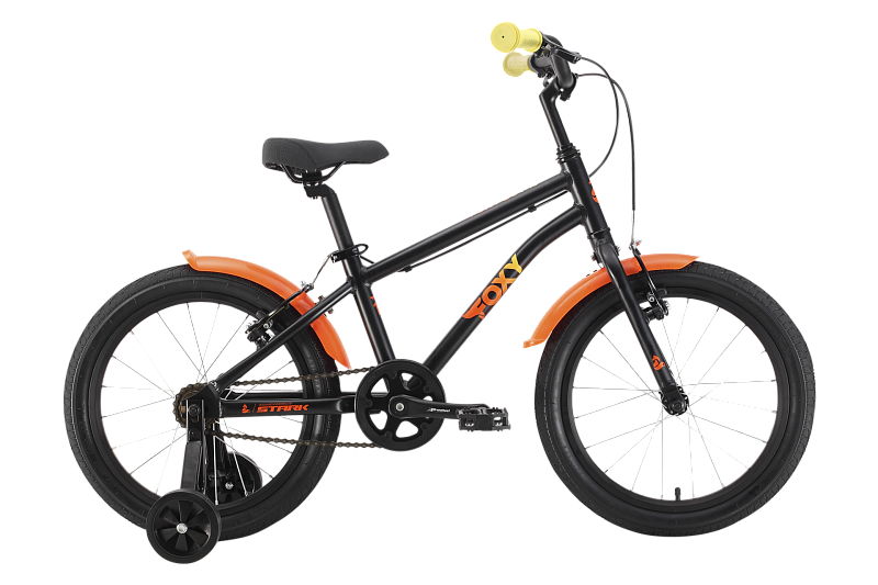 

Велосипед Stark'24 Foxy Boy 18 черный/оранжевый/желтый, Foxy Boy 18