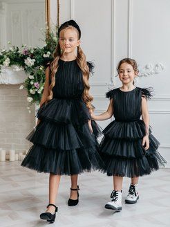 

Платье детское Роскошь с детства Бергамо, черный, 146, Бергамо