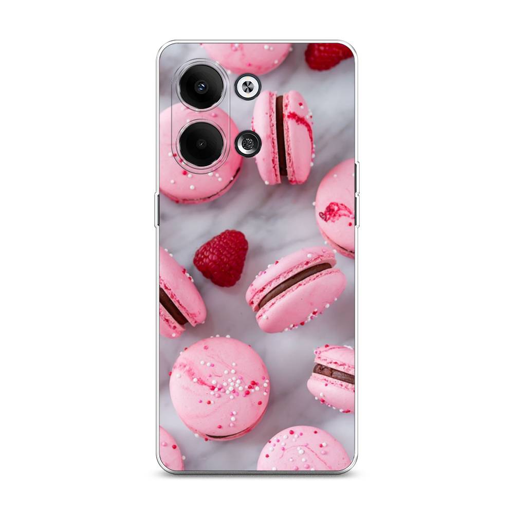 

Чехол Awog на Oppo Reno 9 "Макарони с малиной", Серый;розовый, 2512750-10