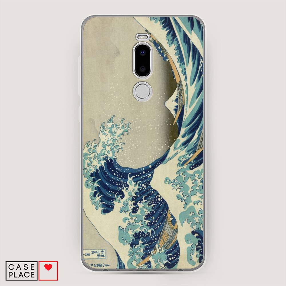 

Чехол Awog на Meizu Note 8 "Большая волна в Канагаве", Серый;синий;голубой, 73050-9