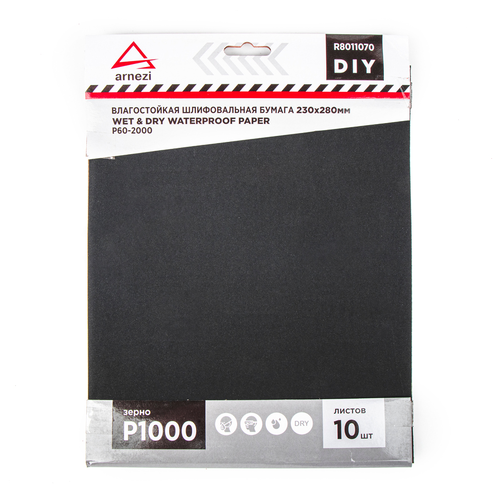 

Бумага наждачная водостойкая 230x280мм P1000 DIY (10шт) ARNEZI R8011070