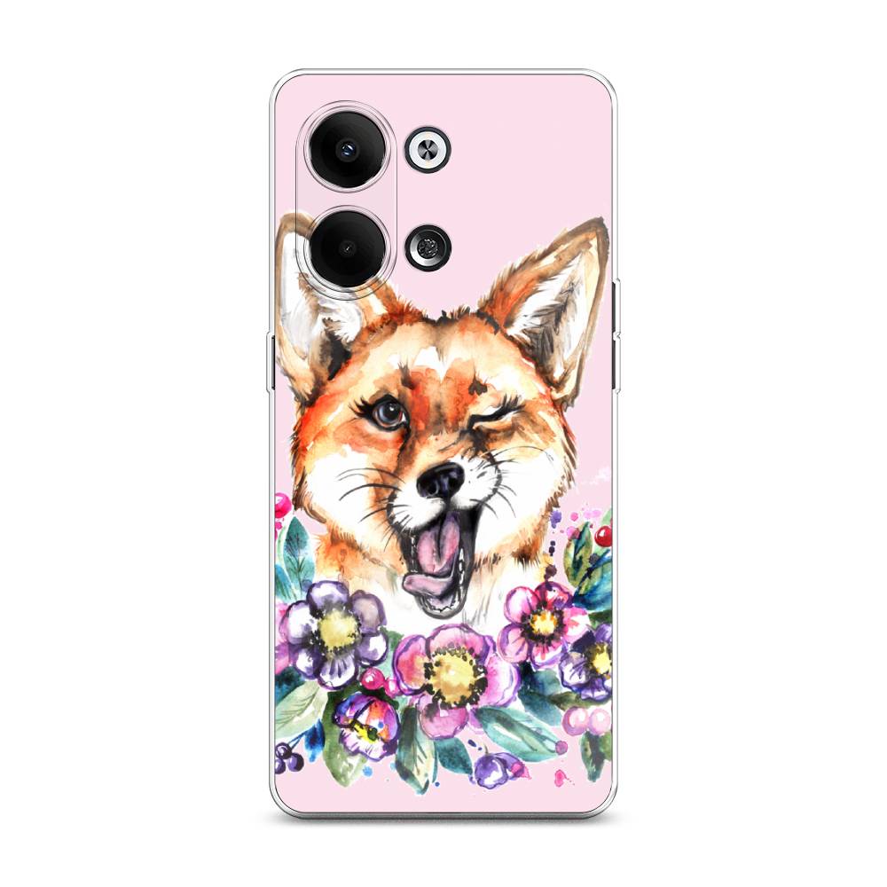 

Чехол Awog на Oppo Reno 9 "Подмигивающая лиса", Оранжевый, 2512750-10