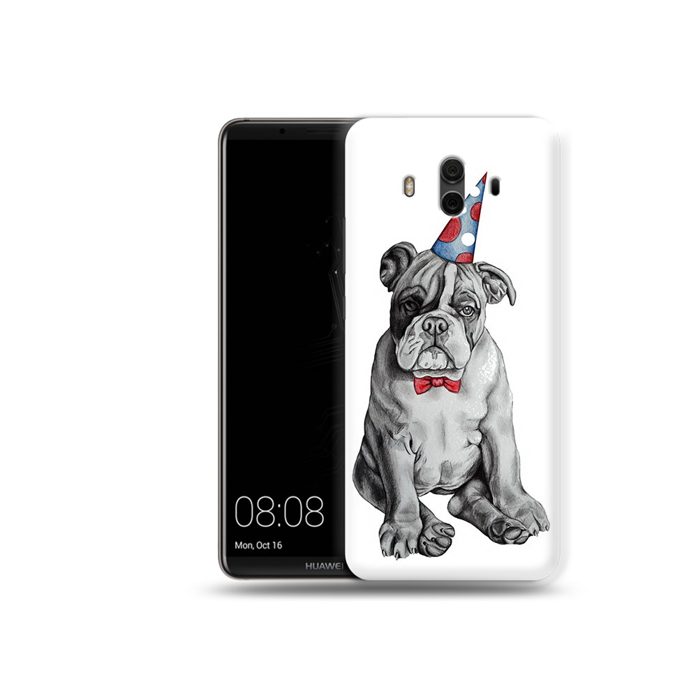 

Чехол MyPads Tocco для Huawei Mate 10 праздничный щенок (PT88364.53.554), Прозрачный, Tocco