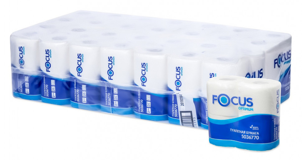 

Бумага туалетная FOCUS Optimum 4 рул х 14 уп