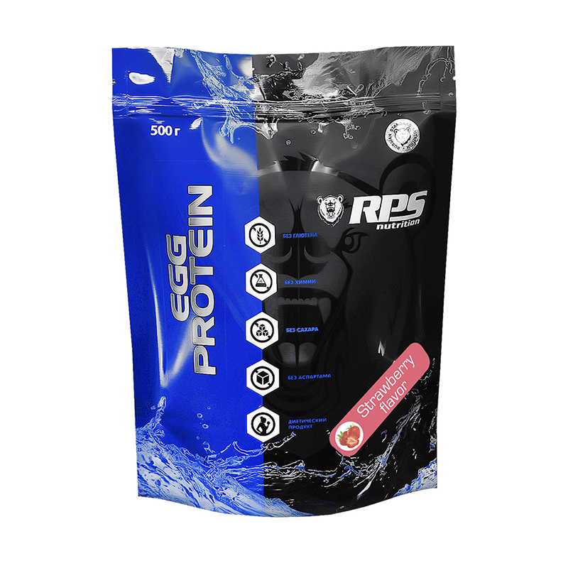 фото Rps nutrition egg protein, 500 г, вкус: клубника