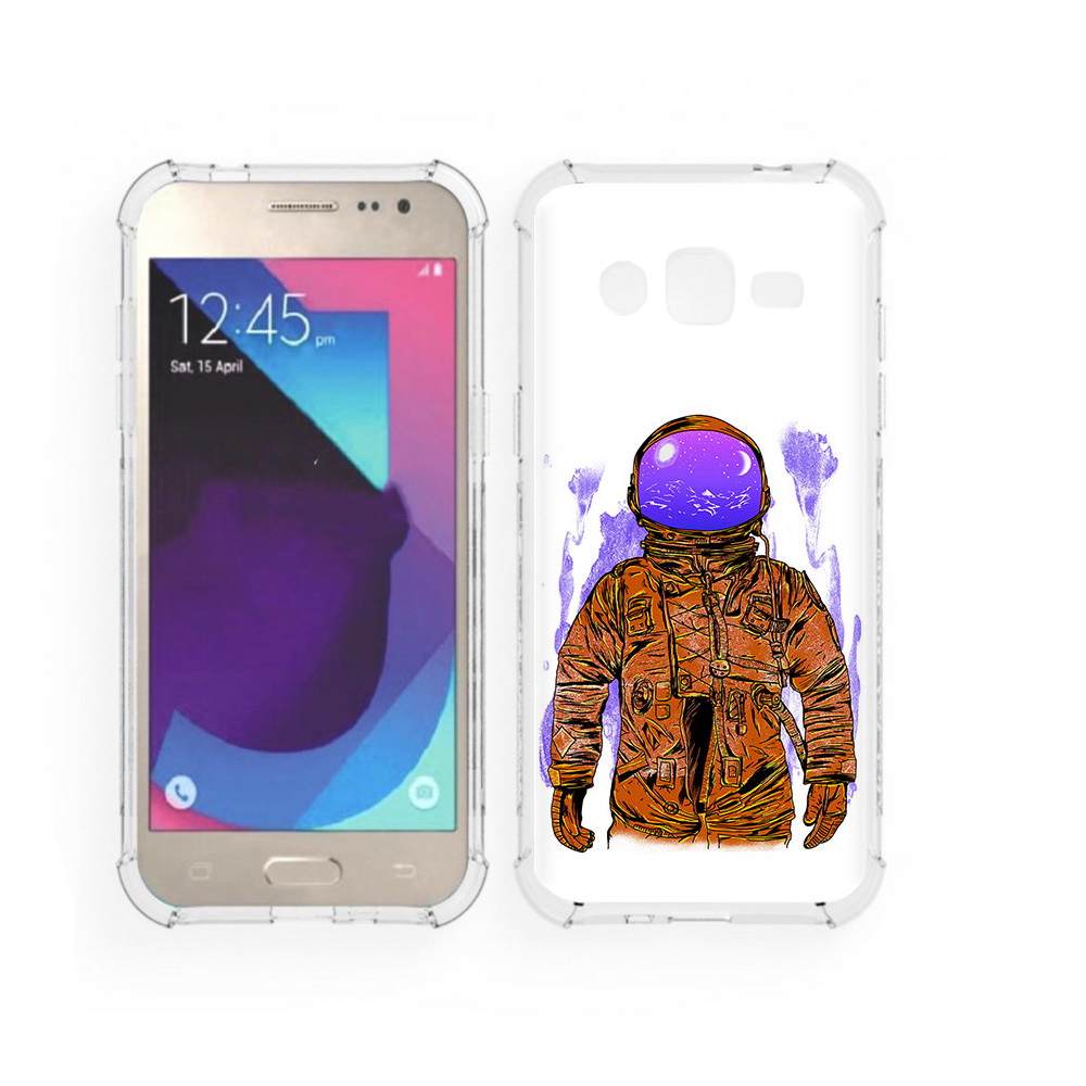 

Чехол MyPads Tocco для Samsung Galaxy J2 нарисованный мужчина в скафандре, Прозрачный, Tocco