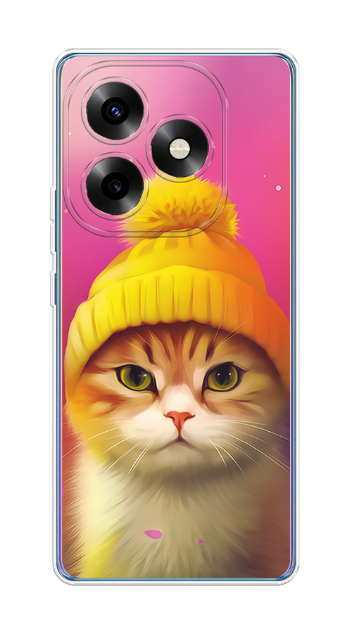 

Чехол на Itel S23+ "Котик в шапочке", Розовый;желтый;бежевый, 3201550-1
