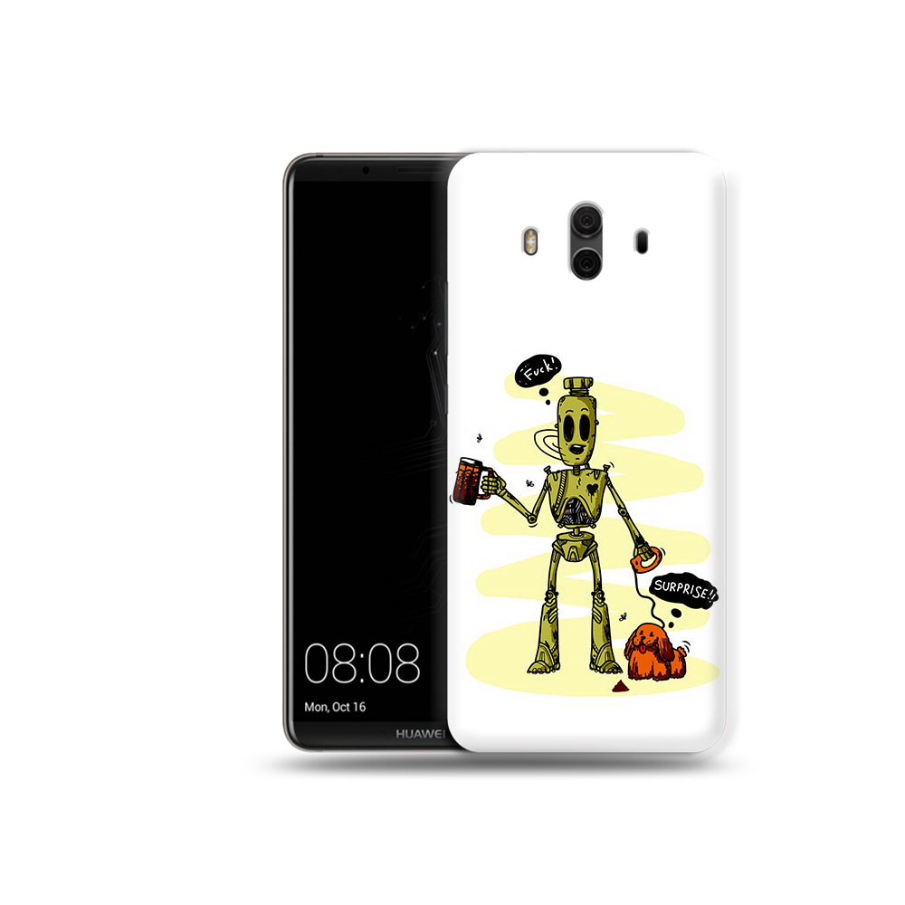 

Чехол MyPads Tocco для Huawei Mate 10 прикольный робот (PT88364.53.557), Прозрачный, Tocco