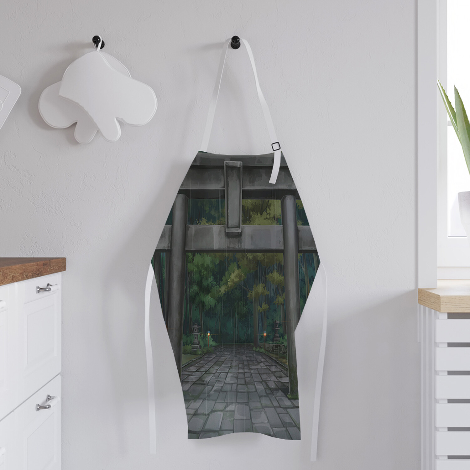 

Фартук кухонный JoyArty "Тории в лесу" универсальный размер для женщин и мужчин, Зеленый, Тории в лесу