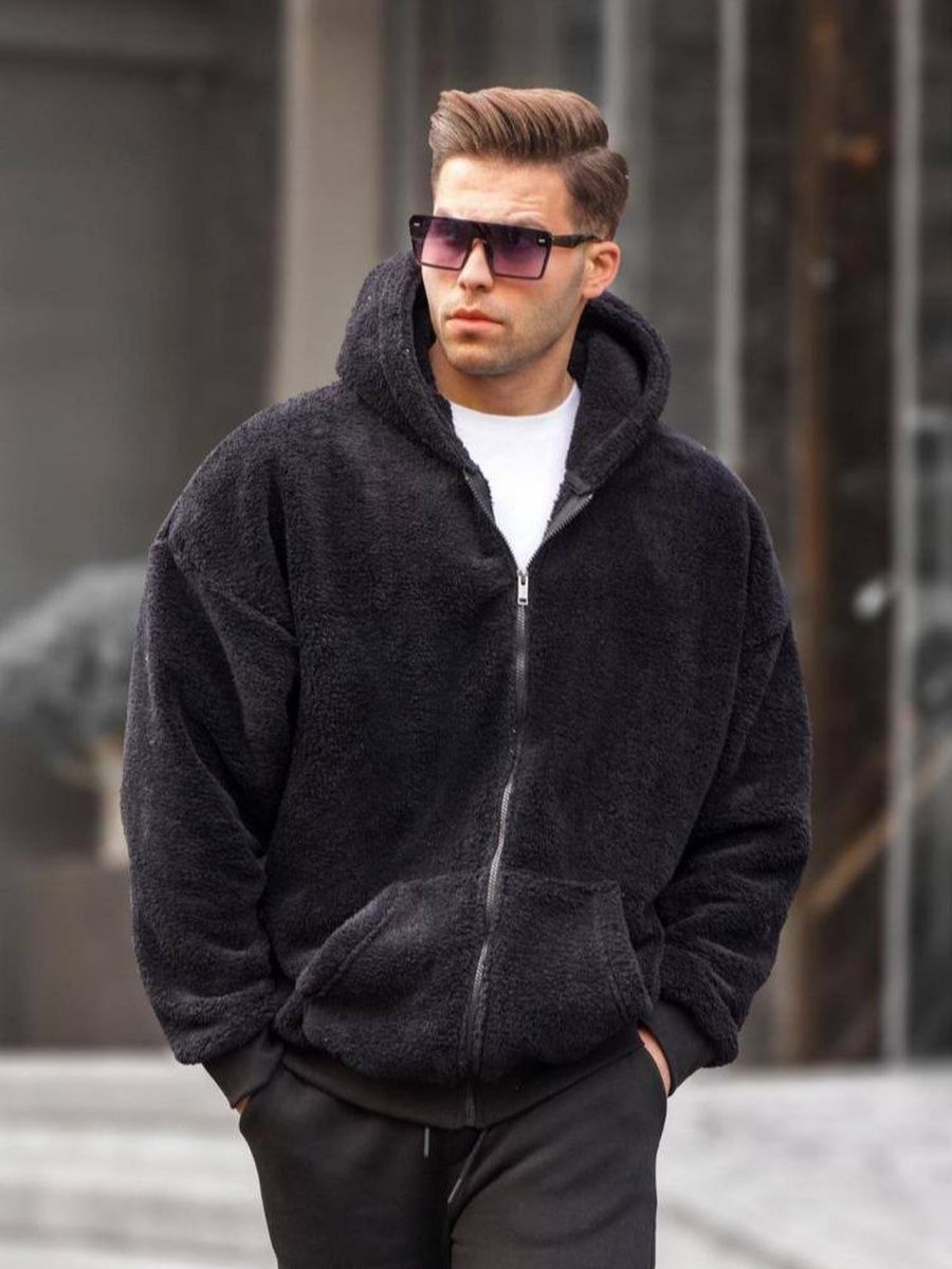 

Худи мужское NoBrand oversize черное L, oversize