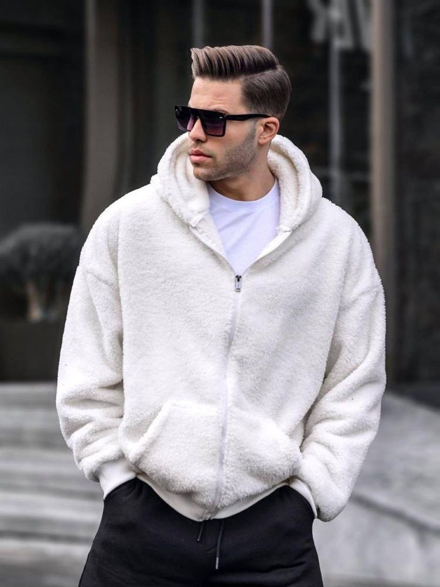 

Худи мужское NoBrand oversize белое L, Белый, oversize